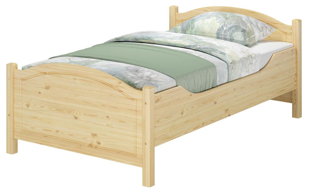 Seniorenbett extra hoch 120x200 Massivholz Kiefer Holzbett Produktbild 