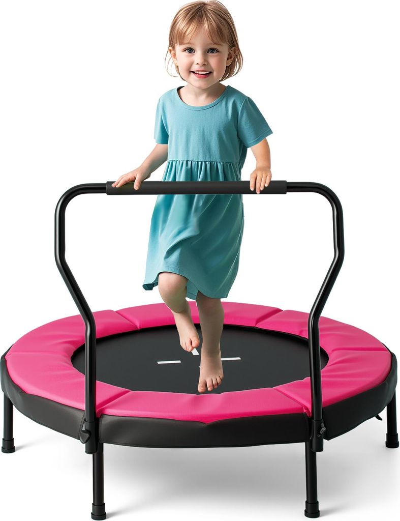 GOPLUS Ø102 cm Trampolin Kinder, Gartentrampolin mit Produktbild 