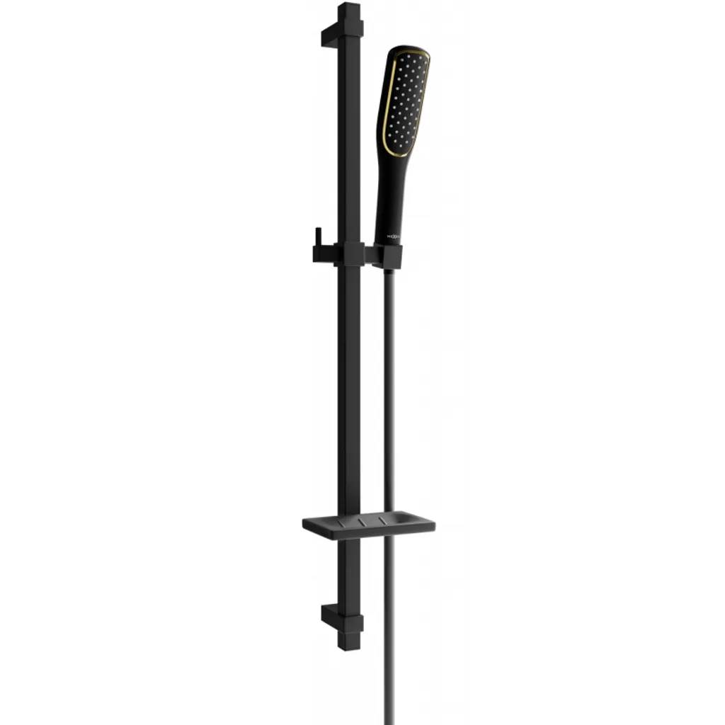 Ensemble de douche DQ49 noir anti-calcaire pour remplacer barre usée