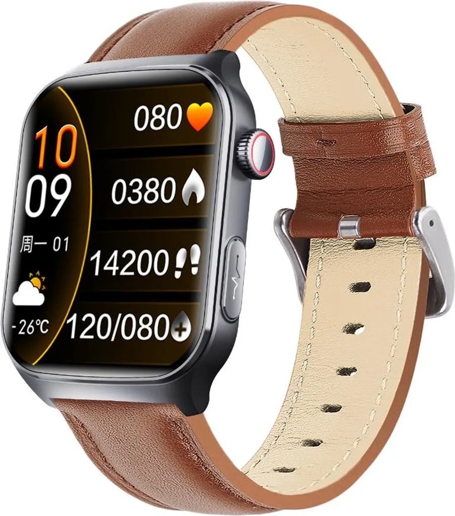 Smartwatch INF Sport & Salute: Alluminio e Bluetooth Marrone