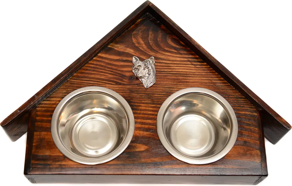 Regalo Adozione Cane Cinese a Cresta - Supporto Art-Dog con Ciotole
