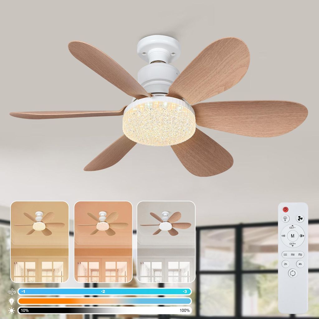 ventilatore da soffitto 40W con illuminazione e telecomando Immagine del prodotto 