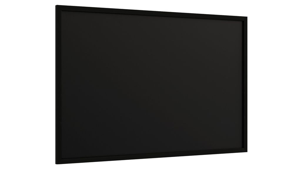 Schwarze Kreidetafel 90x60 cm mit Schwarz ECO-Holzrahmen Produktbild 