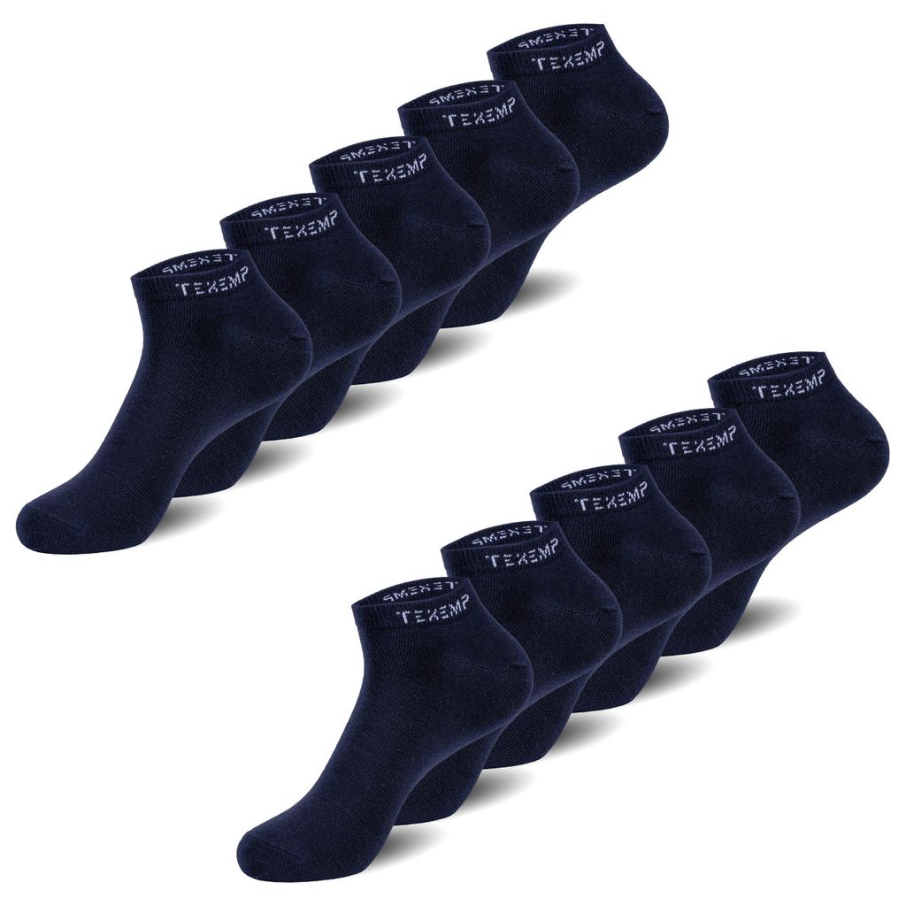 TEXEMP Sneaker Socken Damen & Herren 10 Paar Baumwolle Produktbild 