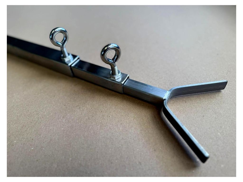 V2A Edelstahl Aststütze für Obstbäume, teleskopierbar, Metall Asthalter
