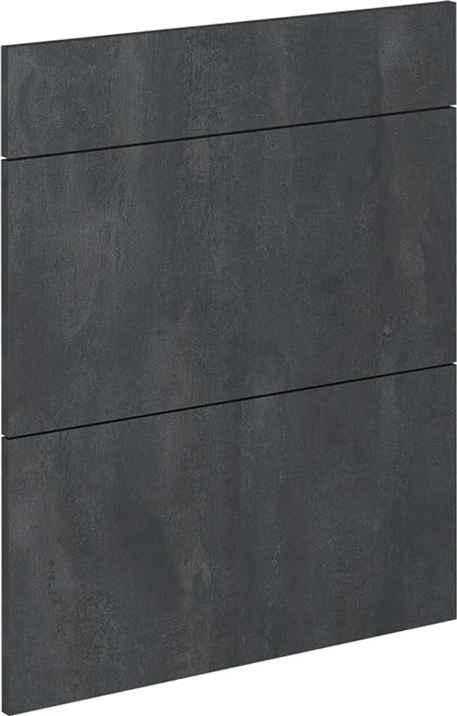 Vicco Frontale cucina R-Line, 59.6 x 71.3 cm frontale del mobile per mobile base con cassetti, Calcestruzzo nero