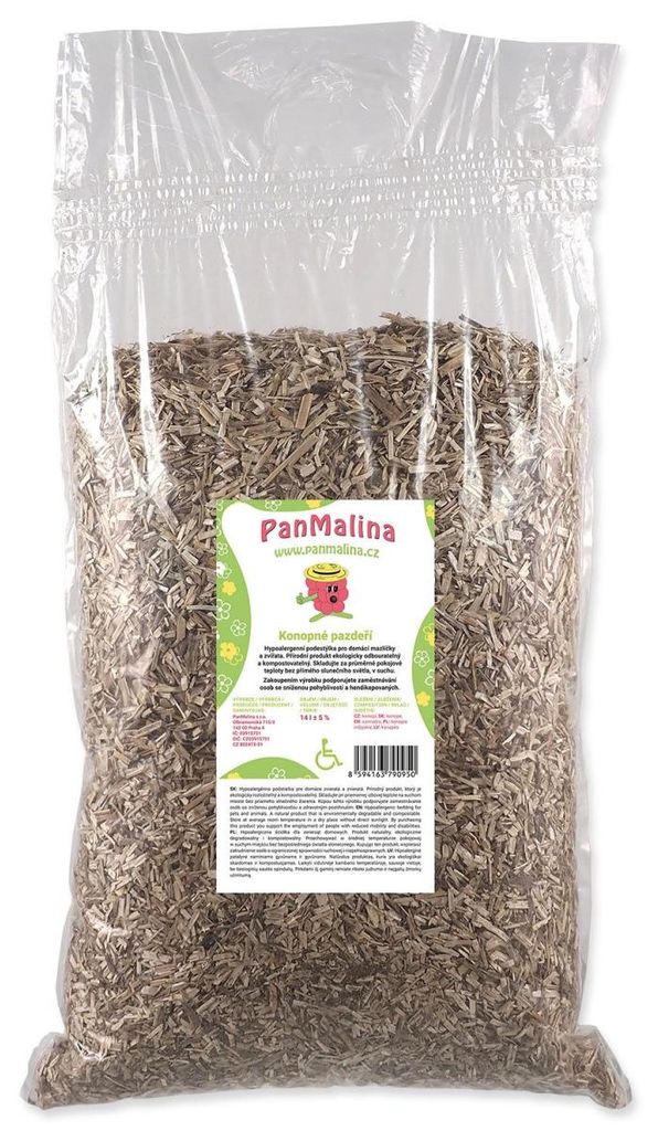 PanMalina Einstreu aus Hanfschäben 14l
