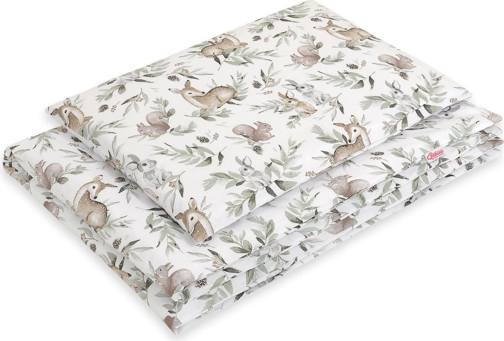 Kinderbettwäsche 2-teilig 135x100 cm aus Baumwolle - woodland olive