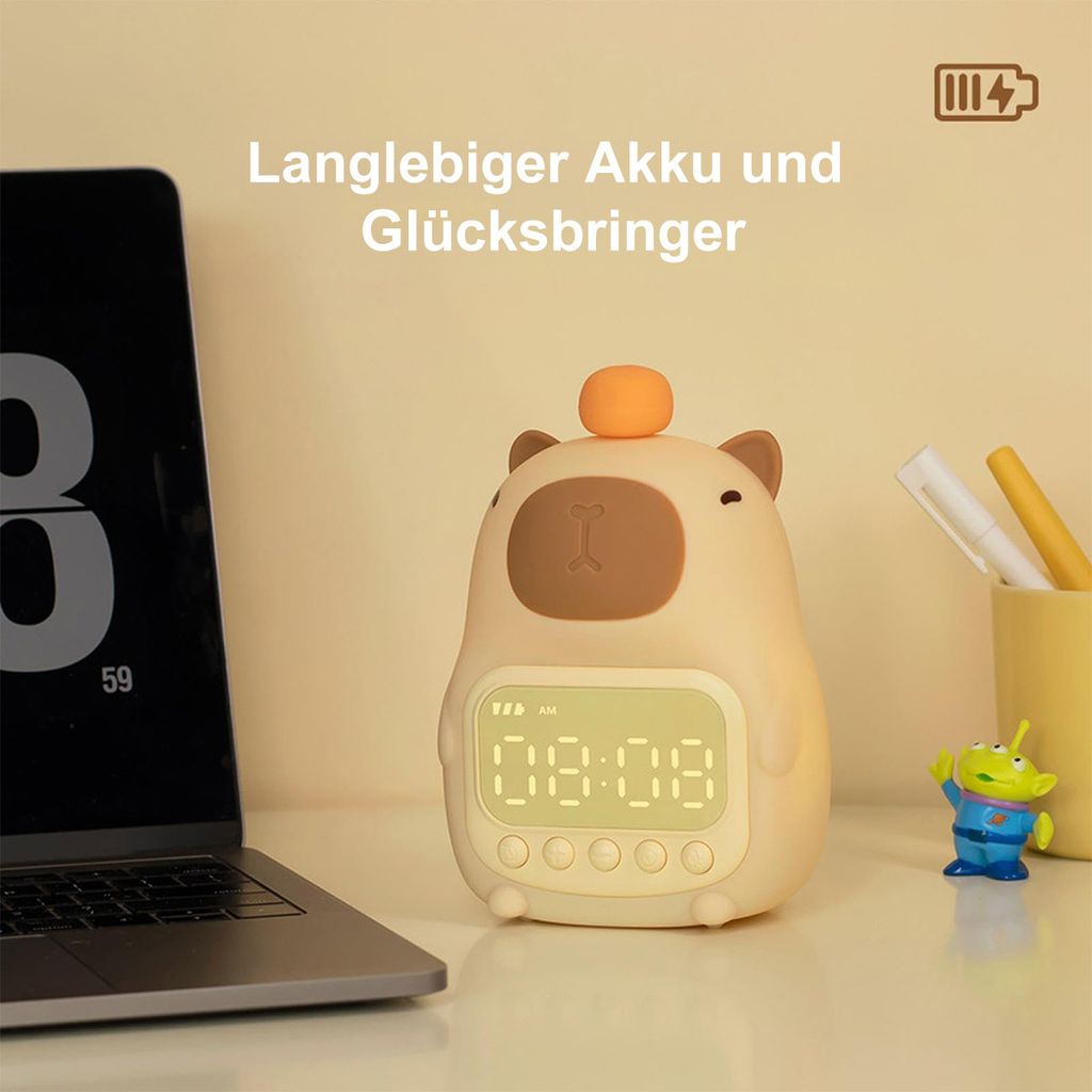 Capybara Night Light Ahlsen Kinderwecker Mit Farbve Produktbild-Vorschau 2