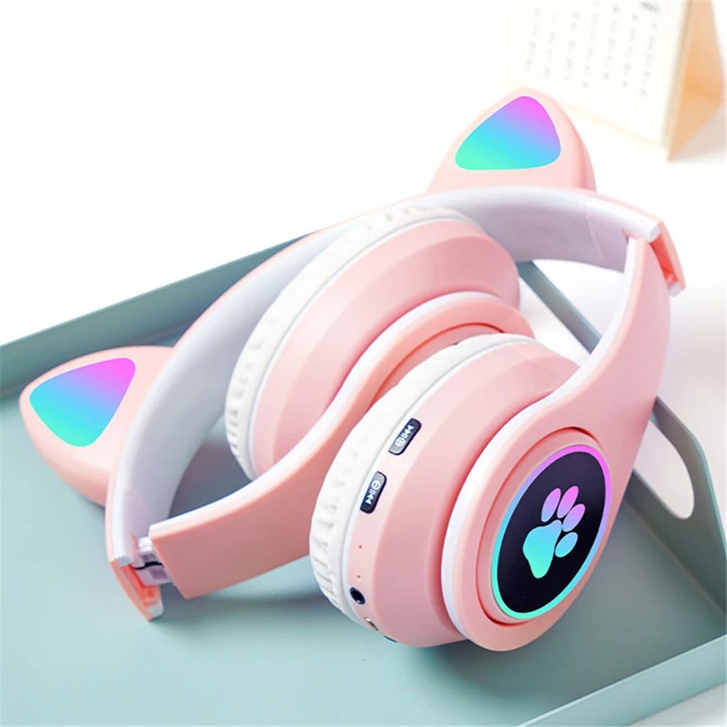 Bezdrôtové Slúchadlá Mačacie Uši Svietiace Rgb Bluetooth Obrázok produktu 8