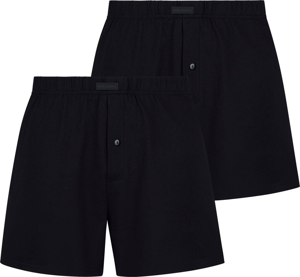 Bruno Banani Herren 2er Pack Boxershort Loose Fit Baumwolle Schwarz