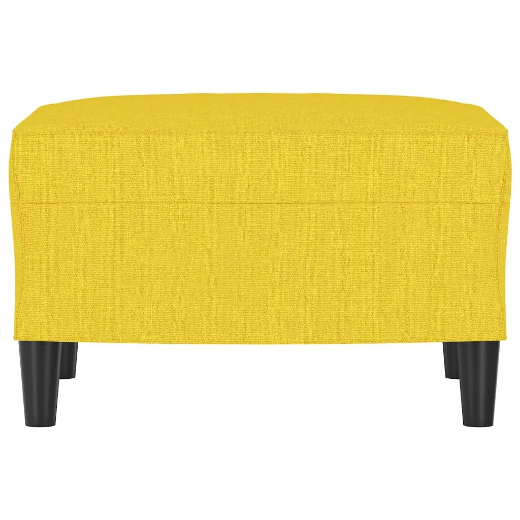 Poggiapiedi Giallo Chiaro SYFAX™ in Tessuto 60x50x41 cm | Comfort Casa - 3