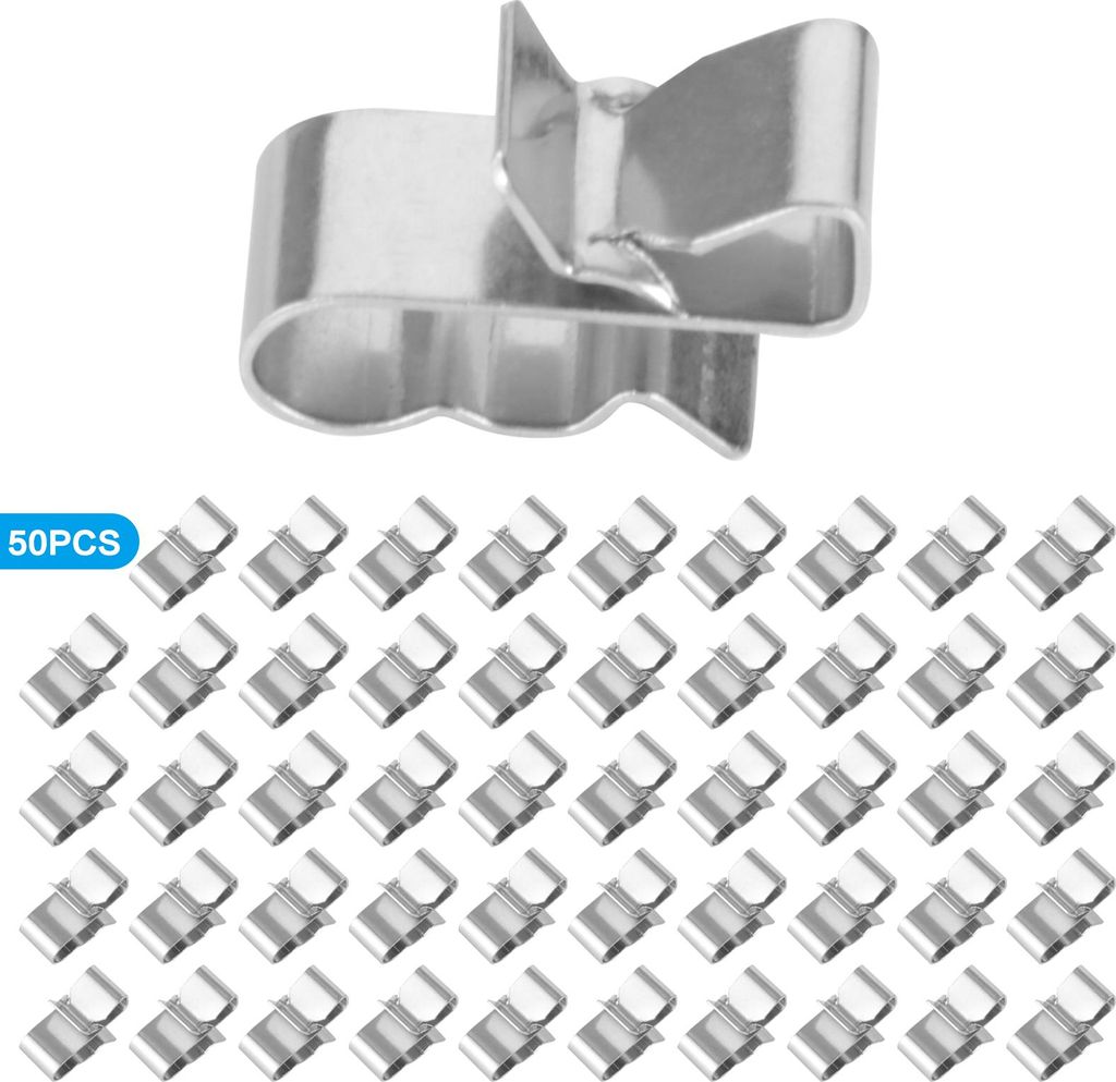 50 Stück Edelstahl Solarpanel Kabelschellen PV Kabelklemmen für Rahmenmontage 23x10mm – Drahtclips für Anhänger und Photovoltaik