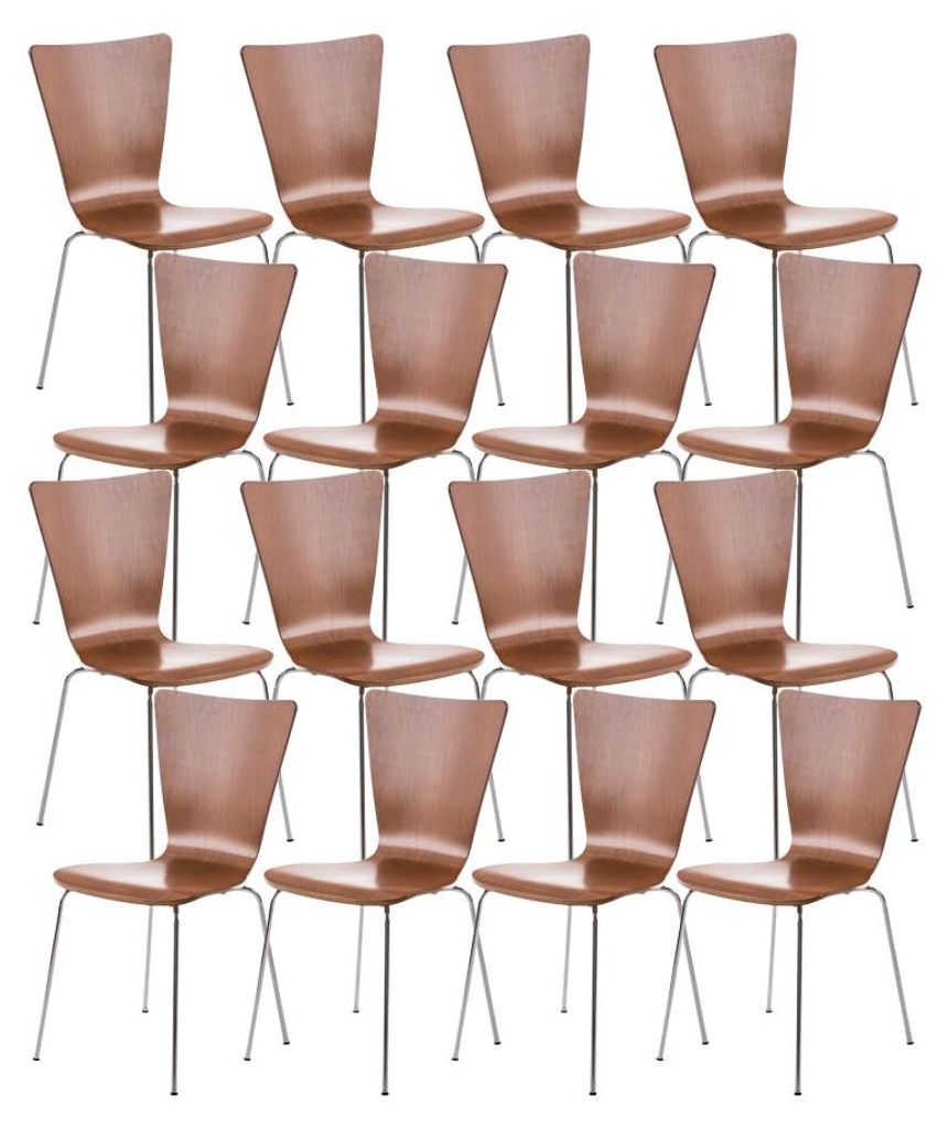 CLP 16er Set Besucherstuhl Aaron mit Holzsitz und Produktbild 