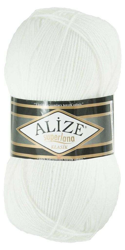 Strickgarn ALIZE SUPERLANA KLASIK  weiß