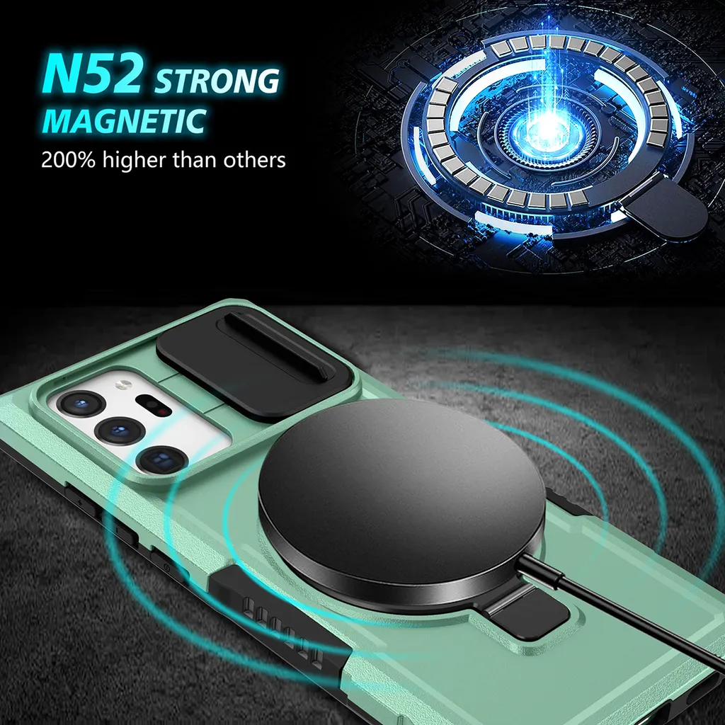 Cover Verde Trasparente Note 20 Ultra MagSafe - Stile e Protezione - 3