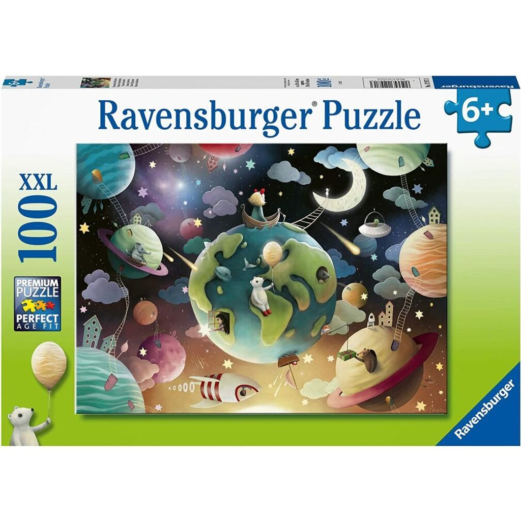 RAVENSBURGER Puzzle Weltraumspielplatz XXL 100 Teile