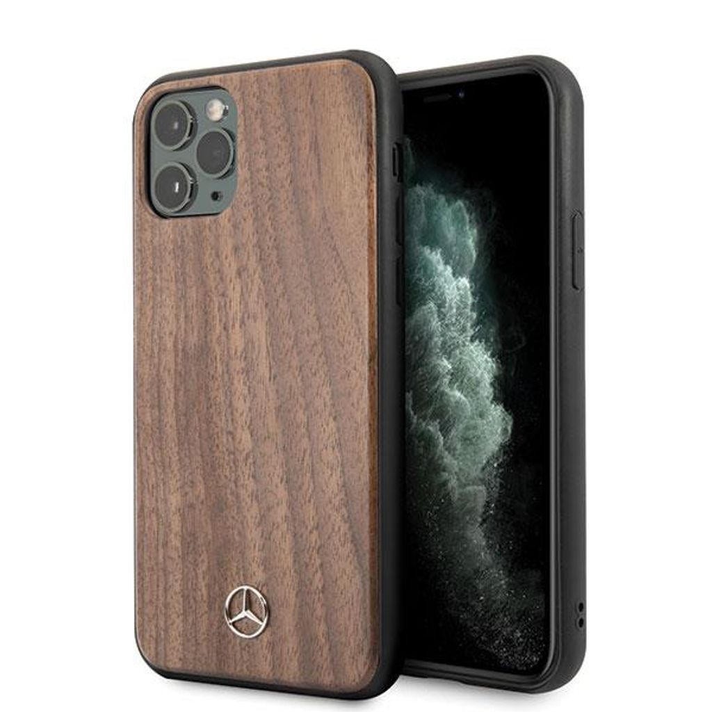 Mercedes Mehcn65Vwolb Iphone 11 Pro Max Hartschalenkoffer Brązowy/Brown Wood Line Walnuss