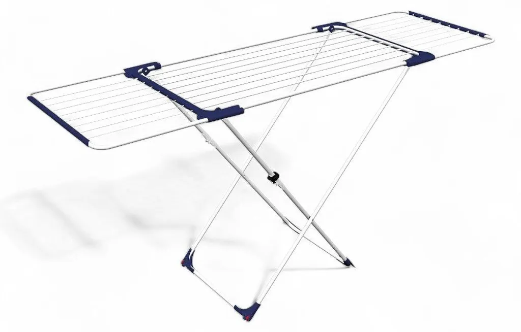 Étendoir à linge extensible 20 mètres sur trépied stable avec rallonges