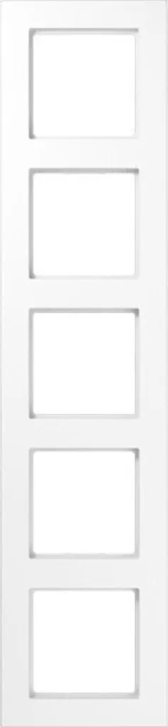 Jung A 5585 BF WW Cadre Quintuple Horizontal et Vertical Blanc Brillant