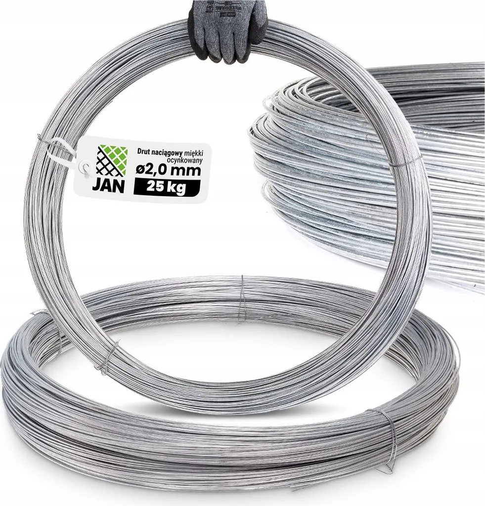 Fil d'acier galvanisé 2,0 mm haute résistance - Bobine de 1000 m