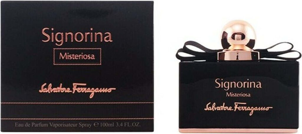 A product shot of a perfume bottle and its packaging.