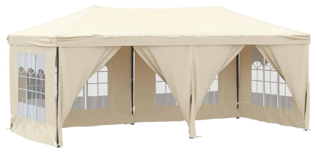 vidaXL Partyzelt Faltbar mit Seitenwänden Creme 3x6 m Produktbild 