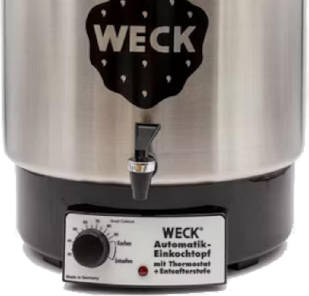 Weck Einkochautomat 1800 W + Hahn ohne Uhr, Edelstahl, 230