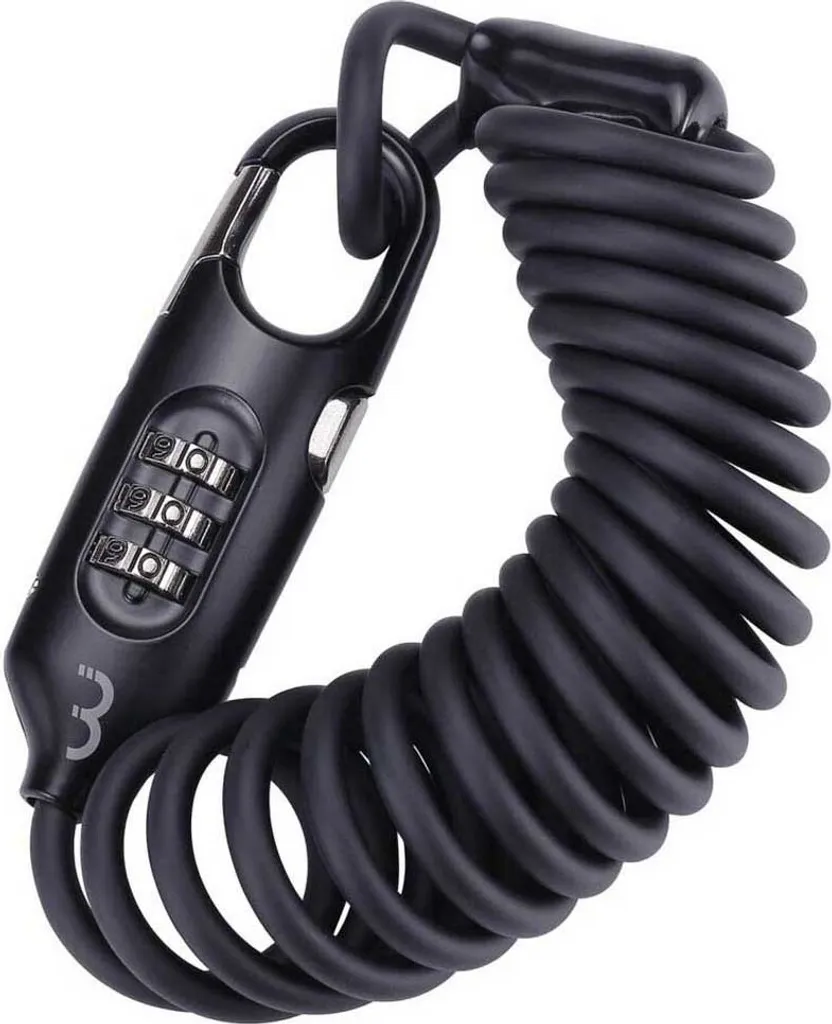 Antivol vélo spirale BBB BBL-56 CoilSafe noir - Câble 150cm sécurisé