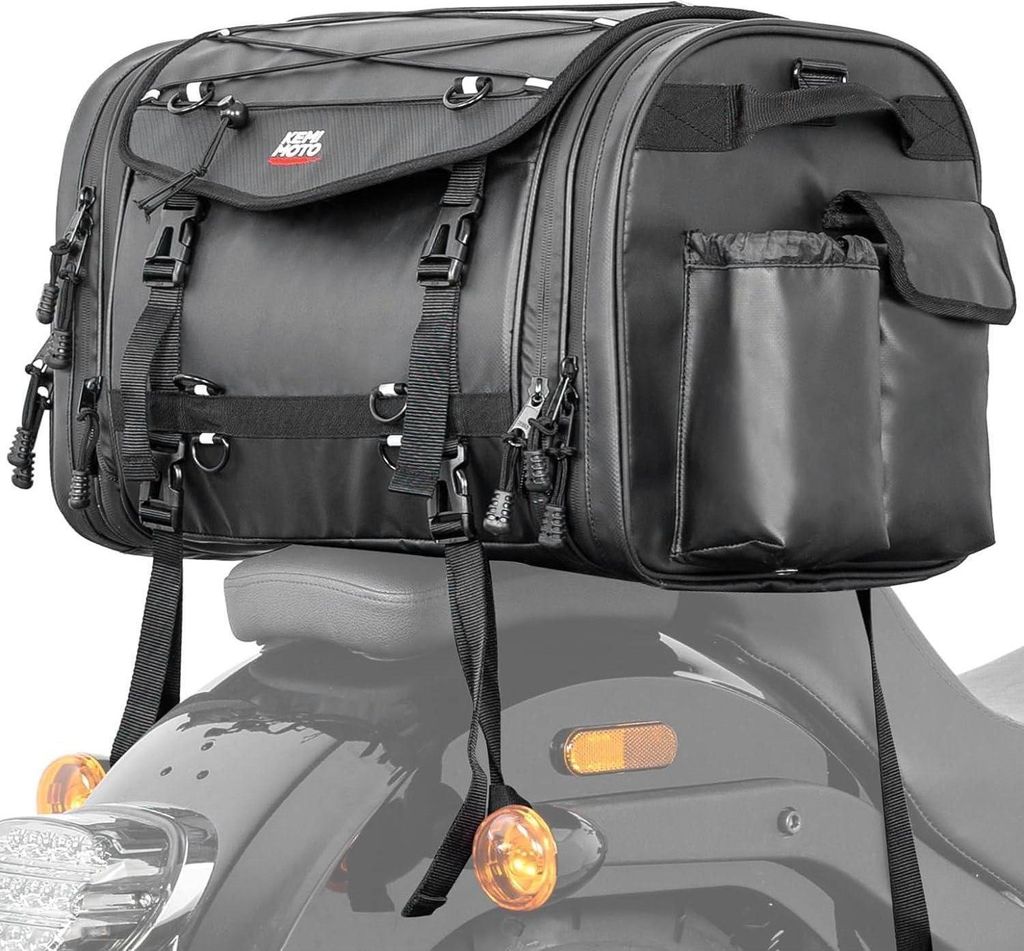 KEMIMOTO Motorrad Hecktasche wasserdicht 65L schwarz mit Produktbild 