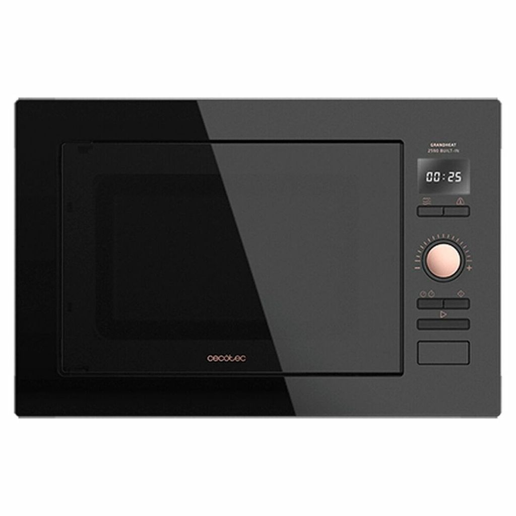 A built-in microwave oven shown from the front.
