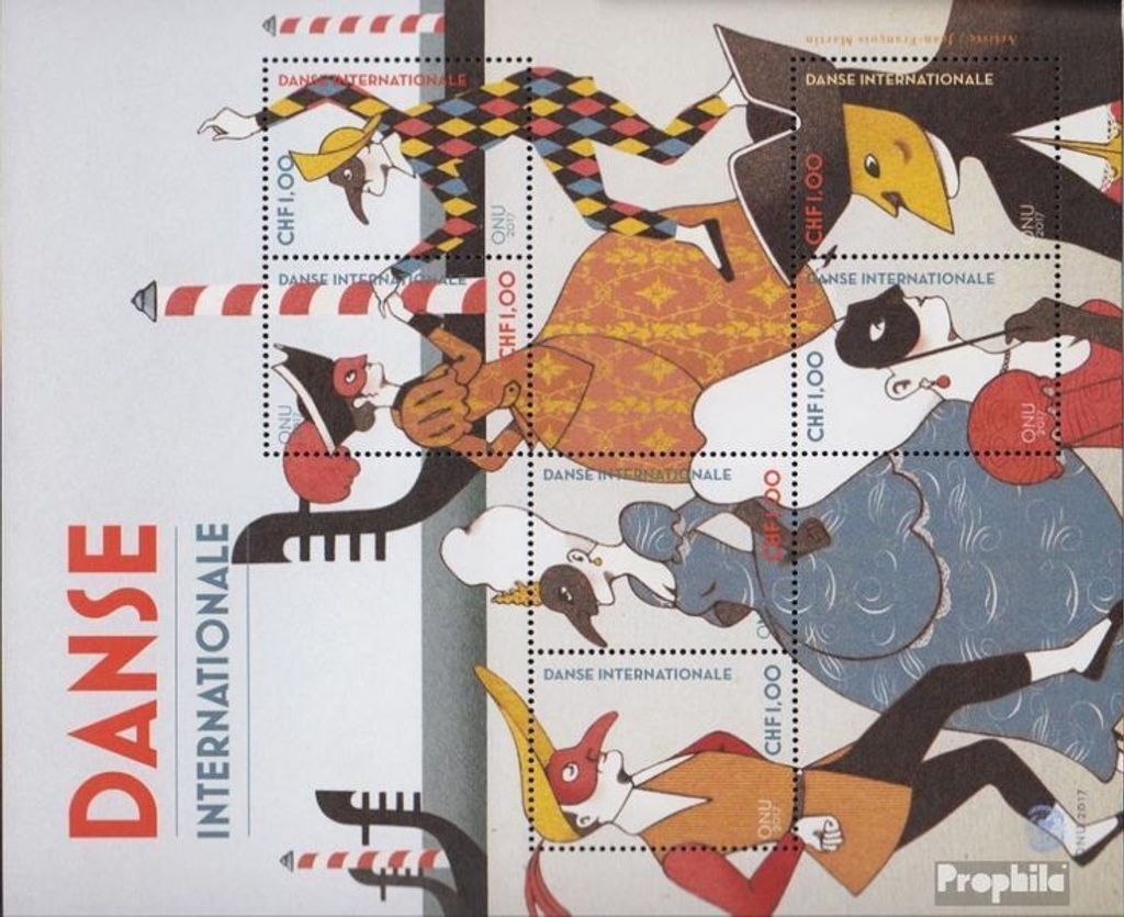 Briefmarken UNO - Genf 2017 Mi Block44 (kompl.Ausg.) postfrisch Internationaler Tanz