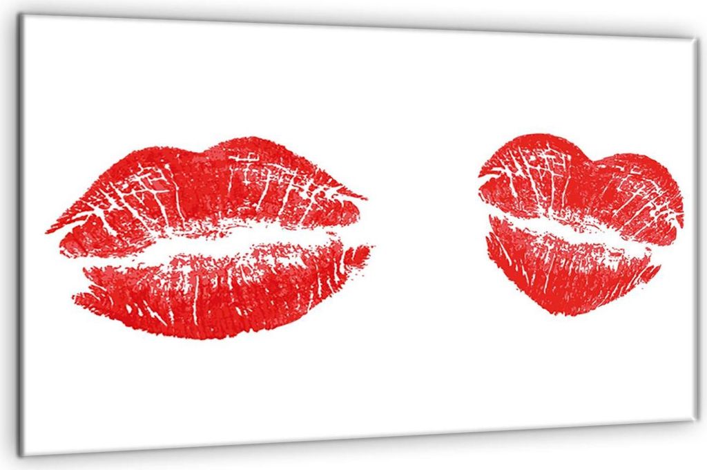 Herdabdeckplatte Glaskeramikkochfeld-Abdeckung Spritzschutz Glas Universal 80x52 Liebe Rot