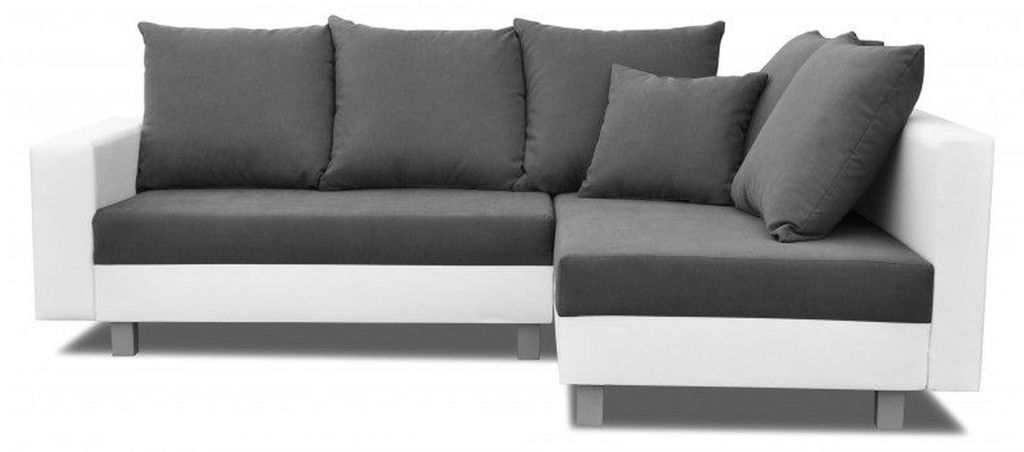 Design Ecksofa Sofa L-form Bettfunktion Couch Sitz Eck Sofas Textil Polster LED