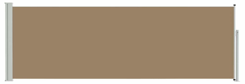 vidaXL Ausziehbares Seitenmarkise Taupe 500 x 100 cm Polyester