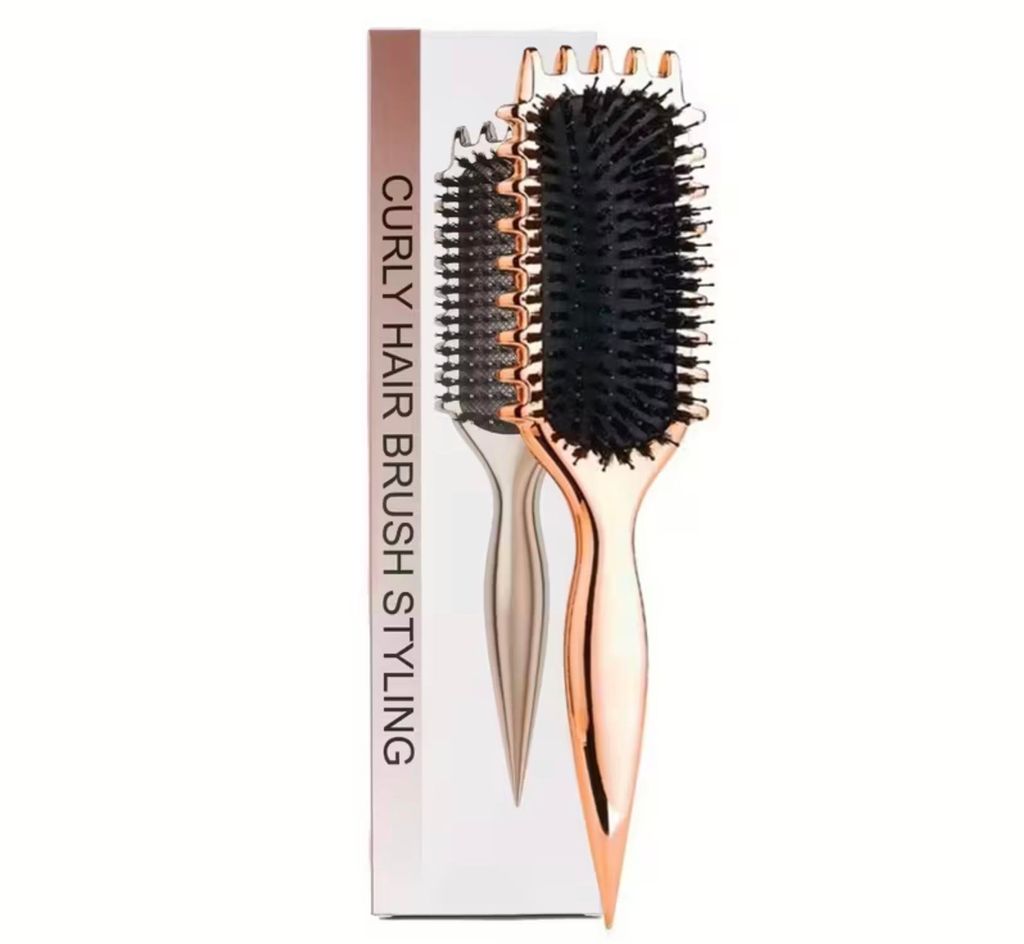 Stylingbürste Curly Hair Brush Rose Gold Haarbürste, Locken Definieren, Entwirren,Hitzebeständig