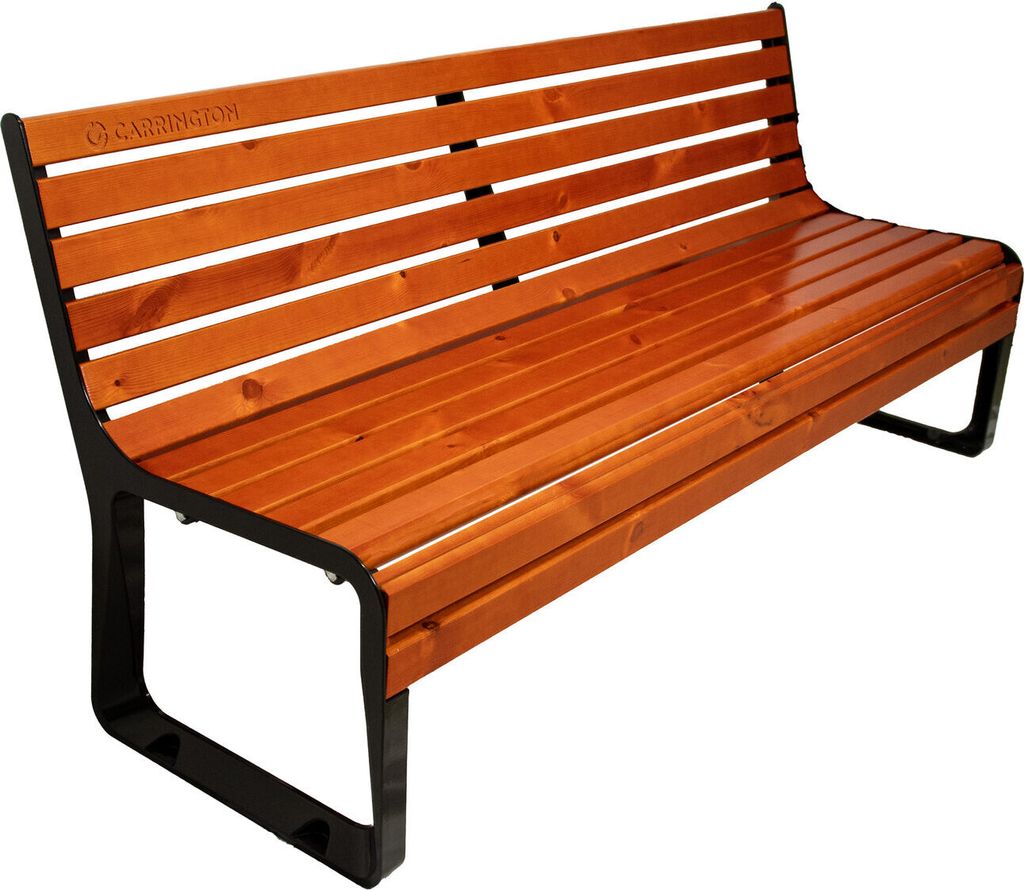 Premium-Tennisbank aus Holz mit Rückenlehne – 196 cm Produktbild 