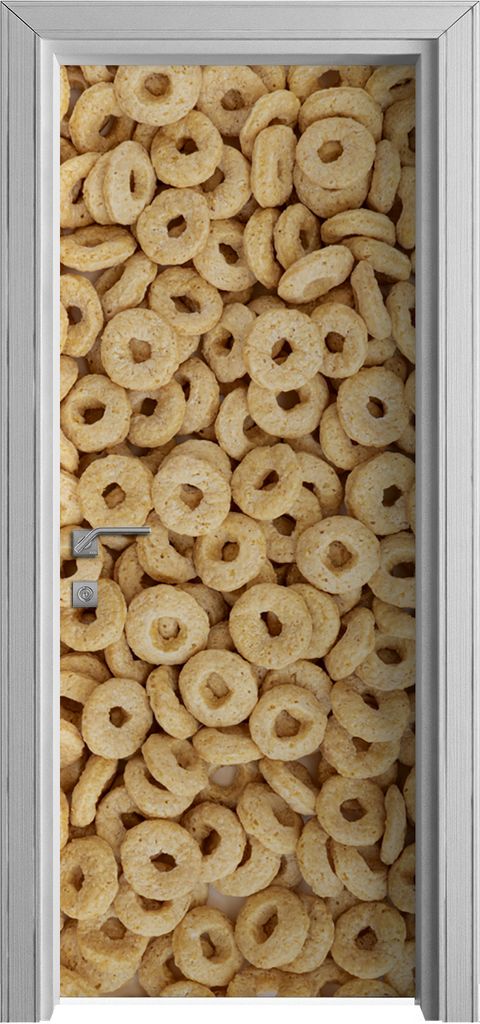 Tür Selbstklebende 80x210 cm Türfolie Türtapete Klebefolie - Hafer Müsli Frühstück