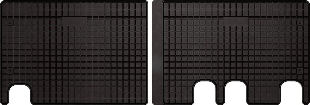 Gummifußmatten passend für Citroen Jumpy III (2. Reihe, Bj. 2018-) – schwarz, passgenau, mit Befestigungen set 2 Stk. - Gummi-Automatten
