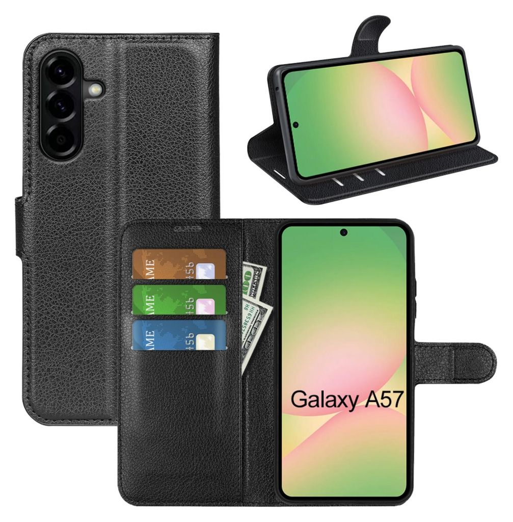 Hülle für Samsung Galaxy A57 Klapphülle mit Kartenfächern Produktbild 