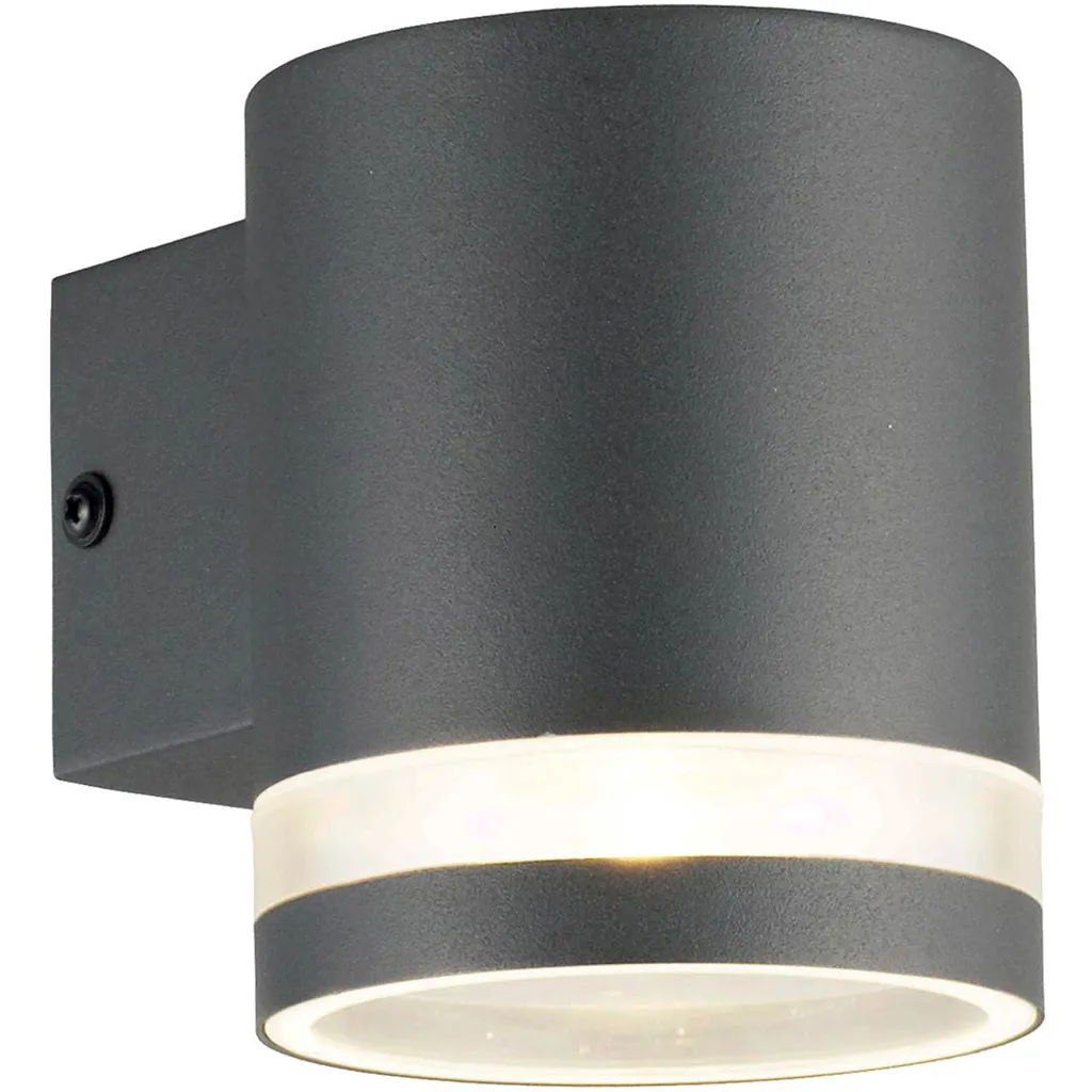 Applique murale pour entrée et terrasse Nils I Anthracite IP44 GU10