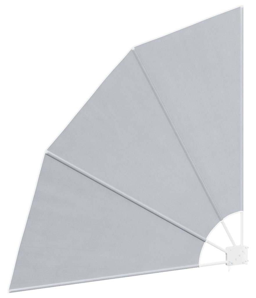 vidaXL Faltbarer Balkonfächer Grau 140×140 cm Produktbild 