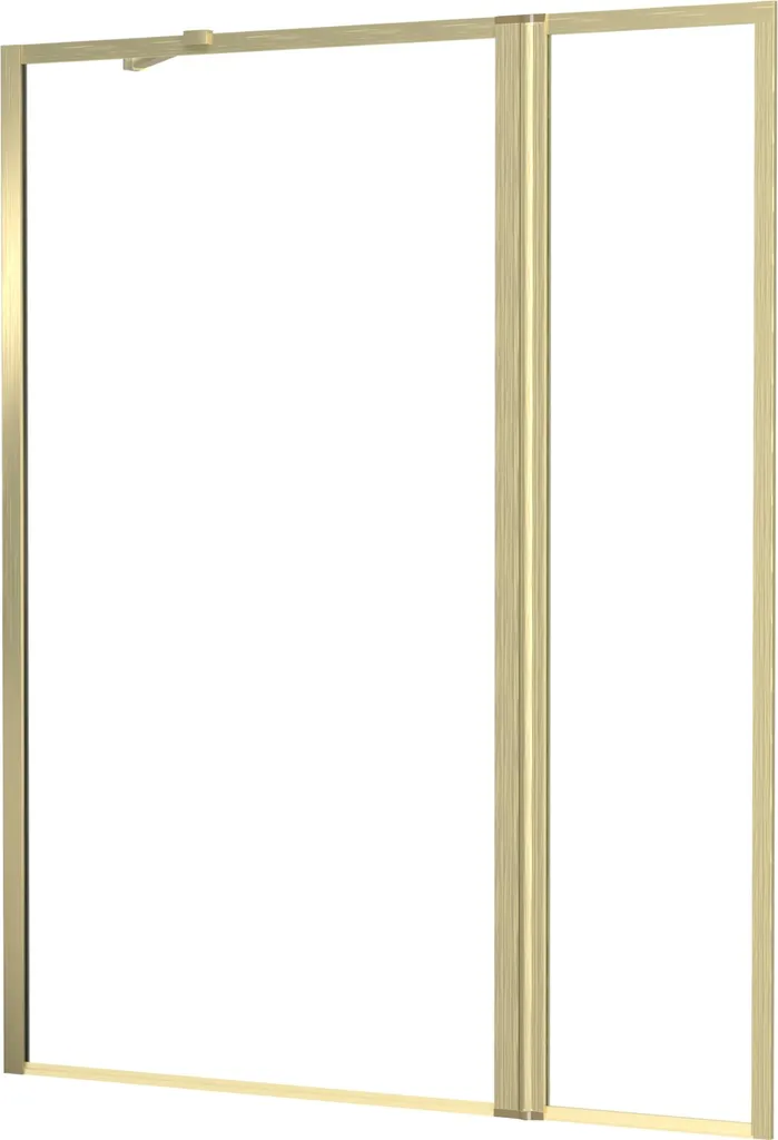 Pare-baignoire pivotant 100x130 Or Brossé - GOLDY CONTOURING SCREEN
