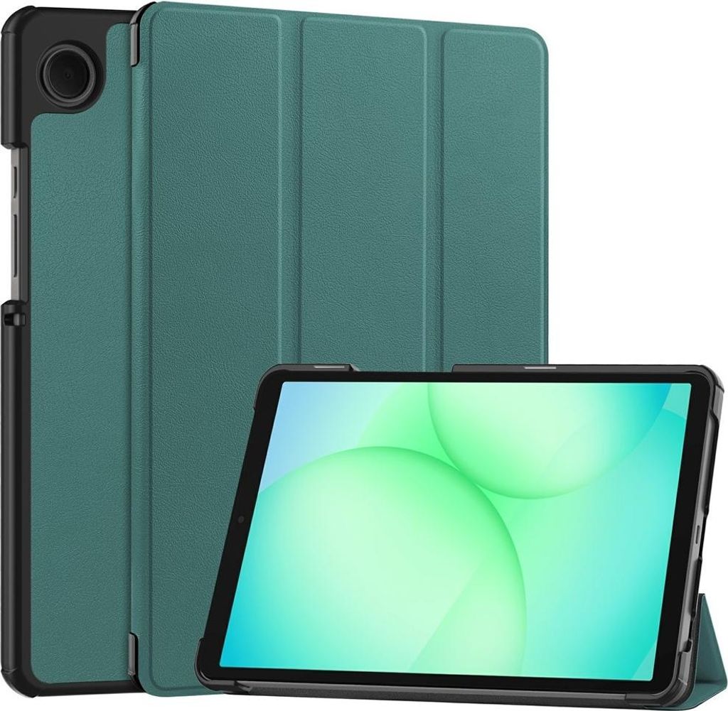 Samsung Galaxy Tab A11 Hülle - Coverup Tri-Fold Ständer Klapphülle mit Schlaf/Wach-Funktion - Grün