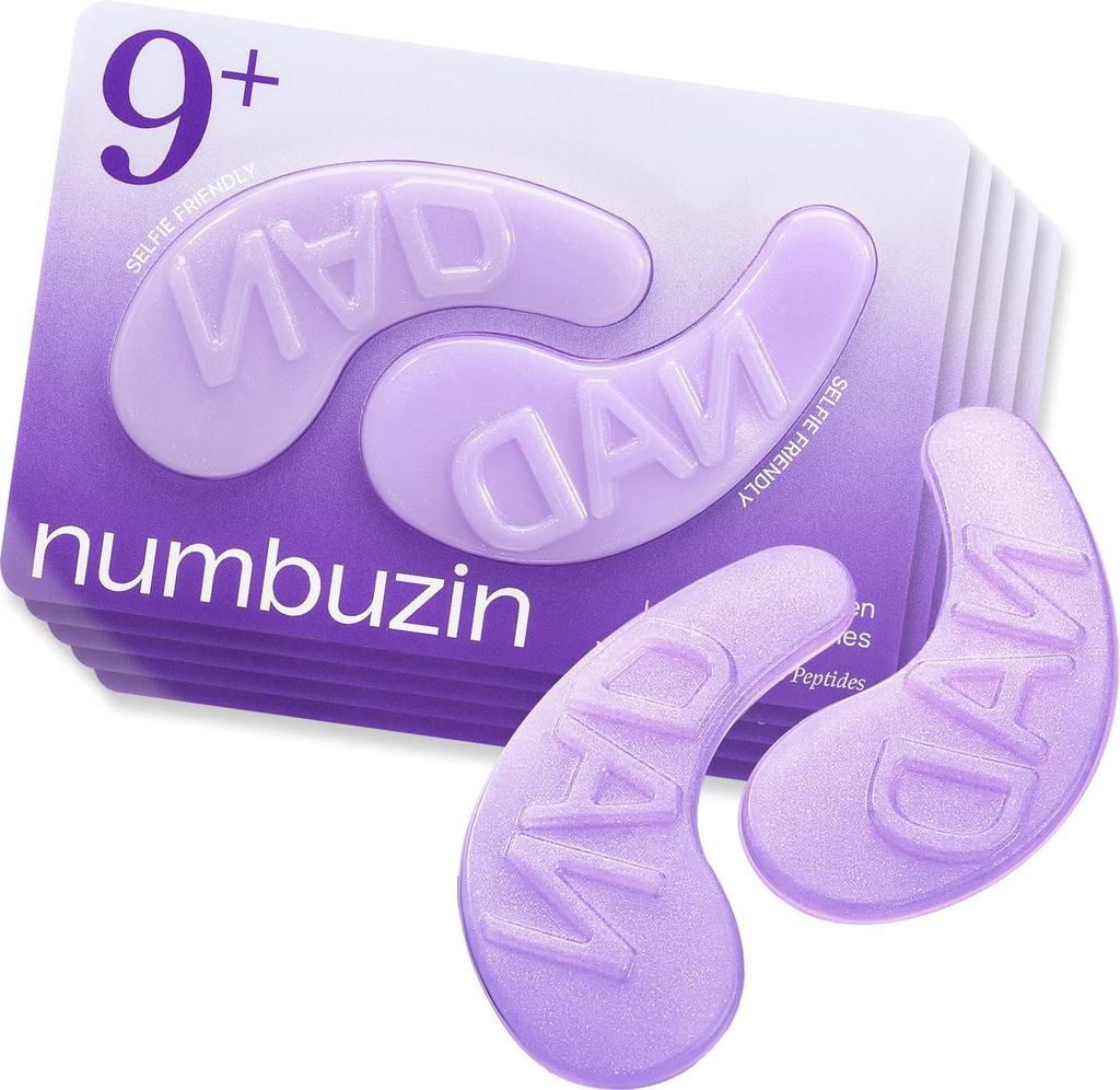 numbuzin No.9 NAD+ Collagen Under Eye Patches – kühlende Hydrogel Augenpads mit Kollagen, Koffein & Niacinamid gegen Augenringe & Schwellungen ...