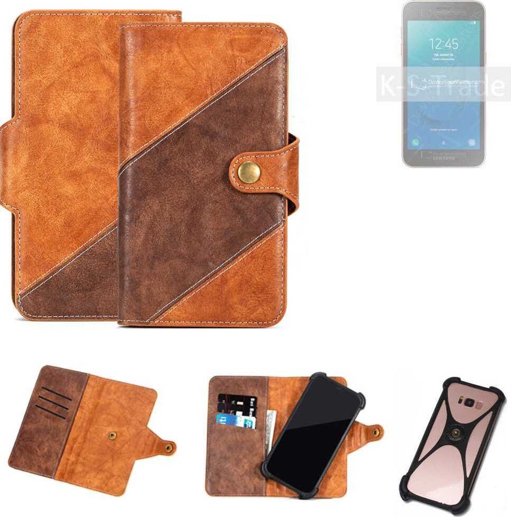 K-S-Trade Handyhülle Schutzhülle Bookstyle Case Wallet-Case kompatibel mit Samsung Galaxy J2 Core 2020 Cover Klapphülle Kantenschutz Smartphone