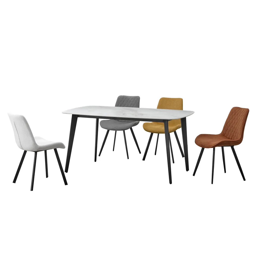 Table céramique marbre blanc 160x90 cm : solide, durable et design - 4