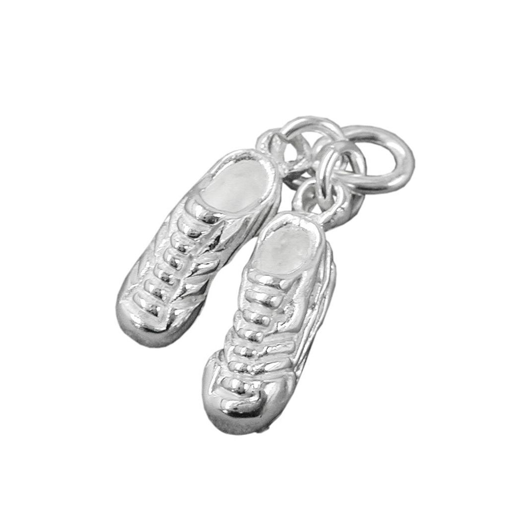 Anhänger 14x4mm 1 Paar Fußballschuhe Silber 925 silber 14x4mm