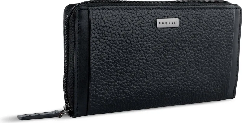 bugatti Portafoglio Donna in Offerta - Nero Long Zip Wallet RFID