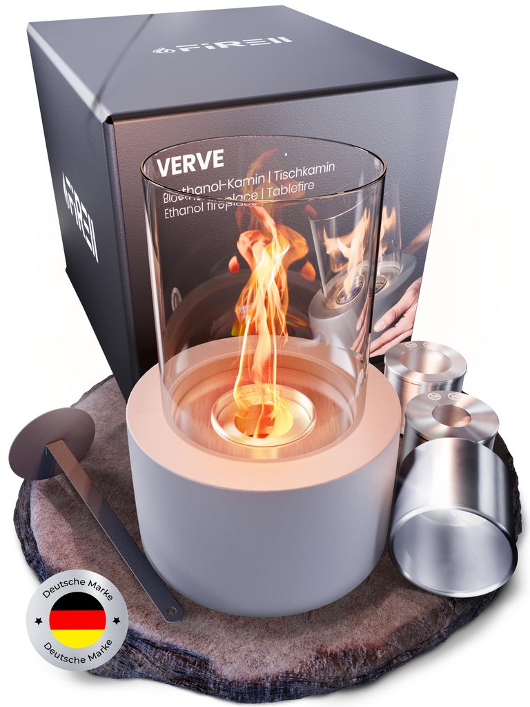 Camino da tavolo Firell® VERVE in cemento massiccio – Immagine del prodotto 